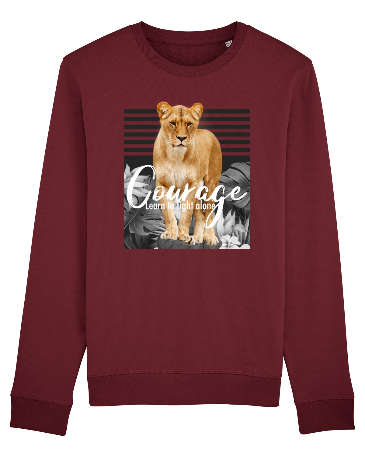 Bluză mânecă lungă Unisex Rise Burgundy