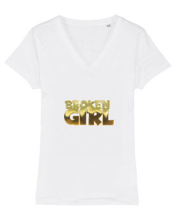 Broken girl White