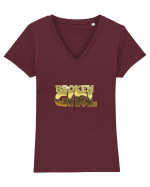 Broken girl Tricou mânecă scurtă guler V Damă Evoker