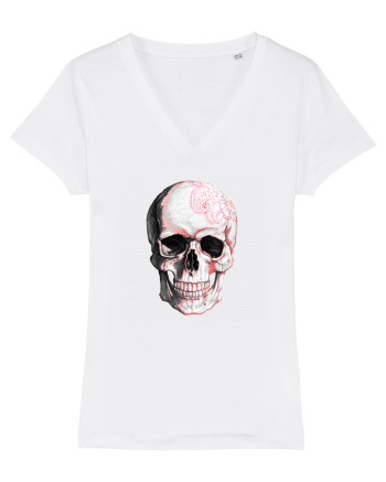 Pink Skull White