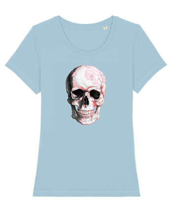 Pink Skull Sky Blue
