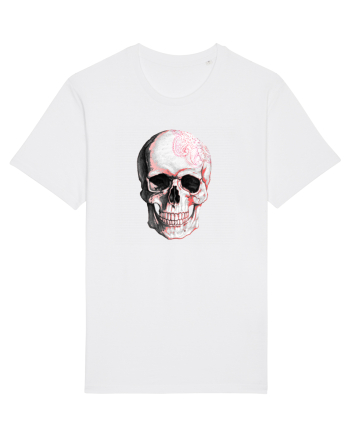 Pink Skull White