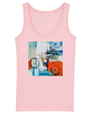 Dirt Bike painting Cotton Pink