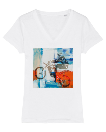 Dirt Bike painting White