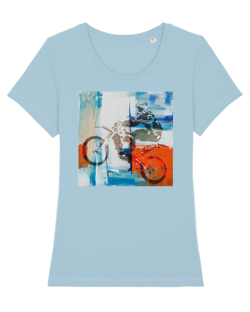 Dirt Bike painting Sky Blue
