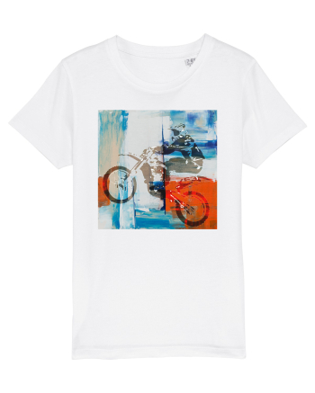 Dirt Bike painting White