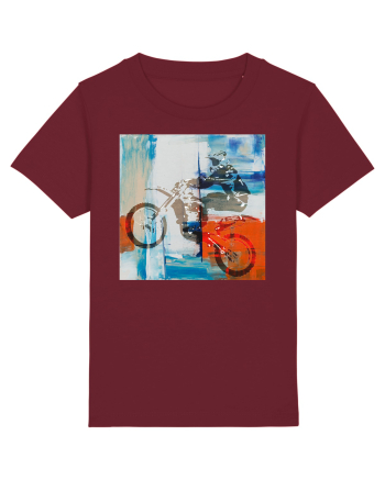 Dirt Bike painting Burgundy