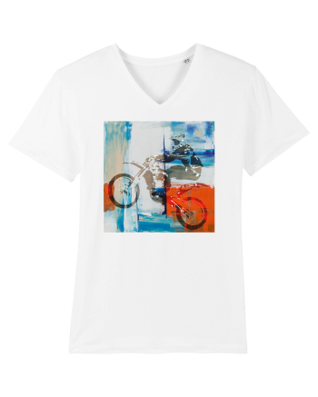 Dirt Bike painting White