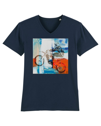 Dirt Bike painting French Navy