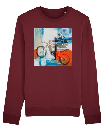 Dirt Bike painting Burgundy