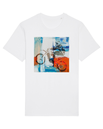 Dirt Bike painting White