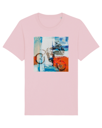 Dirt Bike painting Cotton Pink