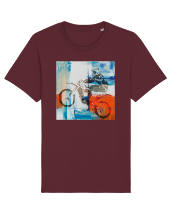 Dirt Bike painting Burgundy