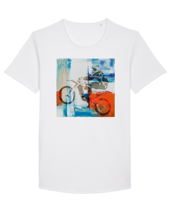 Dirt Bike painting White