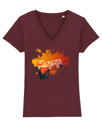 Orange Camera Burgundy