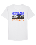 Mediterranean. Vanlife. Tricou mânecă scurtă guler larg Bărbat Skater