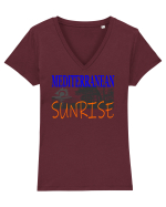 Mediterranean Sunrise Tricou mânecă scurtă guler V Damă Evoker