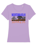 Mediterranean Sunrise Tricou mânecă scurtă guler larg fitted Damă Expresser