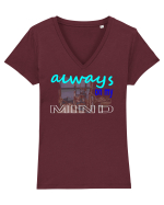 Vama Veche Tricou mânecă scurtă guler V Damă Evoker