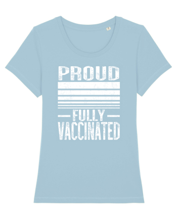 Proud Fully Vaccinated  Sky Blue