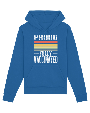 Proud Fully Vaccinated Sunset Royal Blue