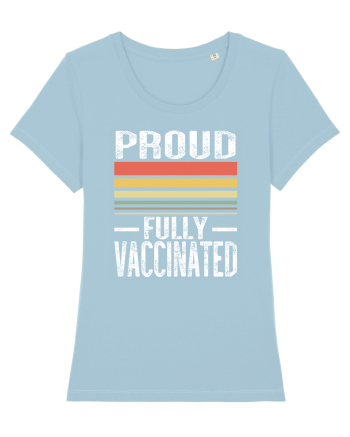 Proud Fully Vaccinated Sunset Sky Blue
