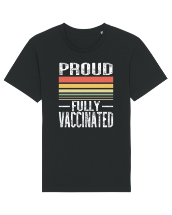 Proud Fully Vaccinated Sunset Black