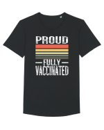 Proud Fully Vaccinated Sunset Tricou mânecă scurtă guler larg Bărbat Skater