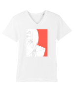 Naruto - Itachi Uchiha sketch  Tricou mânecă scurtă guler V Bărbat Presenter