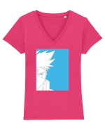 Naruto - Kakashi Hatake sketch Tricou mânecă scurtă guler V Damă Evoker