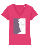 Naruto - Obito Uchiha sketch Tricou mânecă scurtă guler V Damă Evoker