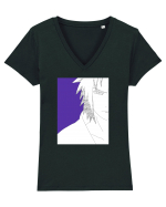 Naruto - Sasuke Uchiha sketch Tricou mânecă scurtă guler V Damă Evoker