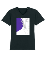 Naruto - Sasuke Uchiha sketch Tricou mânecă scurtă guler V Bărbat Presenter