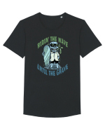 Ridin' The Wave Until The Grave Tricou mânecă scurtă guler larg Bărbat Skater