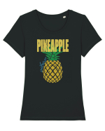Pineapple Vibes Retro Tricou mânecă scurtă guler larg fitted Damă Expresser