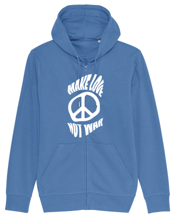Make Love Not War Bright Blue