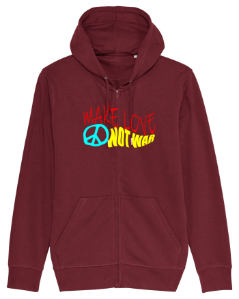 Make Love Not War Burgundy