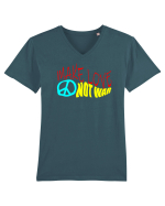 Make Love Not War Tricou mânecă scurtă guler V Bărbat Presenter
