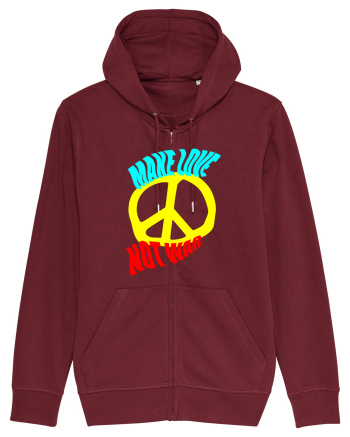 Make Love Not War Burgundy