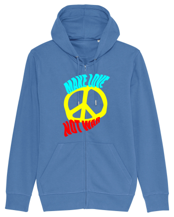 Make Love Not War Bright Blue
