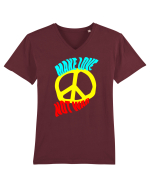 Make Love Not War Tricou mânecă scurtă guler V Bărbat Presenter