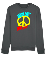 Make Love Not War Bluză mânecă lungă Unisex Rise