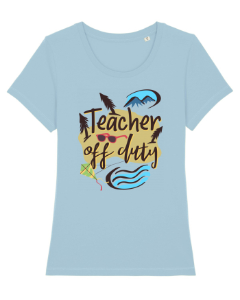 Tricou de profesor. Profesor in vacanta Sky Blue