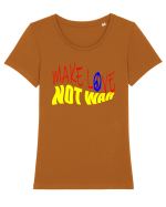 Make Love Not War 4 Tricou mânecă scurtă guler larg fitted Damă Expresser