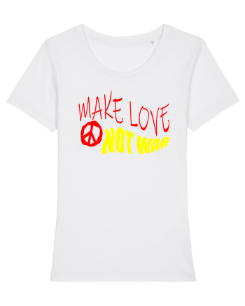 Make Love Not War 5 White