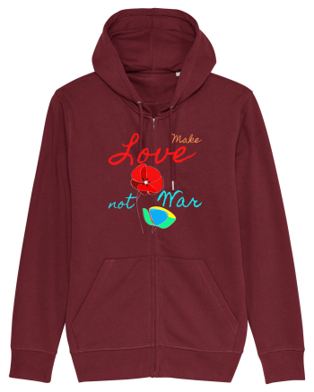 Make Love Not War 6 Burgundy