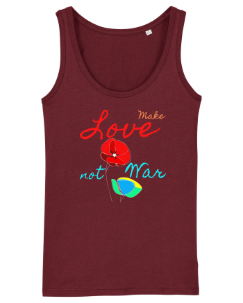 Make Love Not War 6 Burgundy