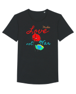 Make Love Not War 6 Tricou mânecă scurtă guler larg Bărbat Skater