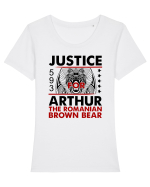 Dreptate pentru Arthur, cel mai mare urs din Romania Tricou mânecă scurtă guler larg fitted Damă Expresser