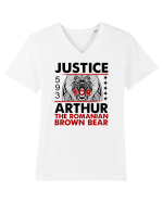 Dreptate pentru Arthur, cel mai mare urs din Romania Tricou mânecă scurtă guler V Bărbat Presenter